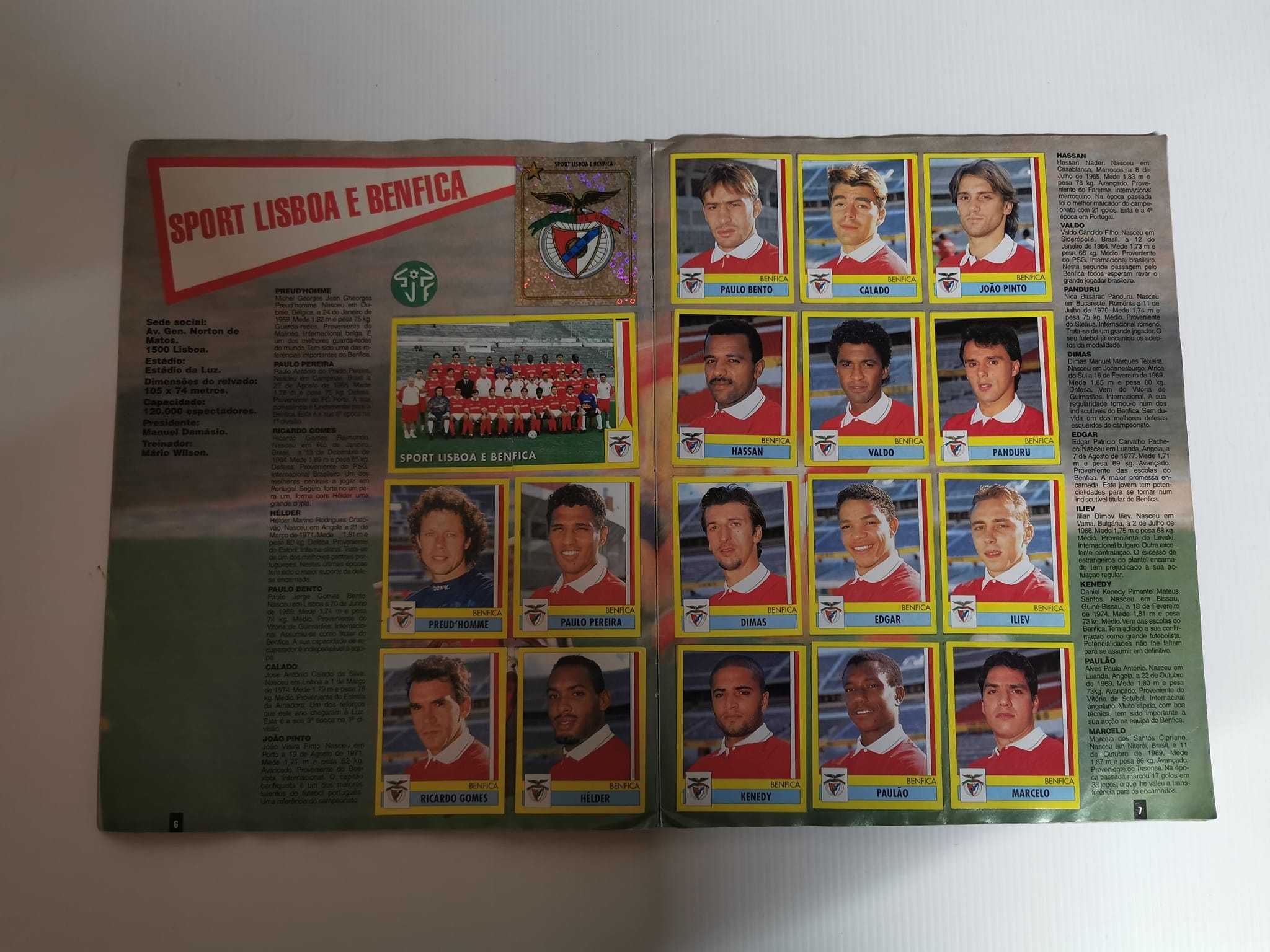 cadernetas Eurocups stars 94 - 95   Estrelas do campeonato 95 96