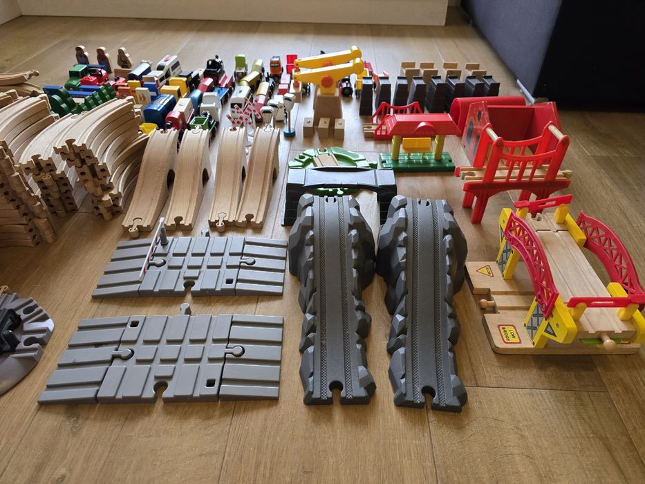 Drewniane tory ikea, brio, lidl, mix