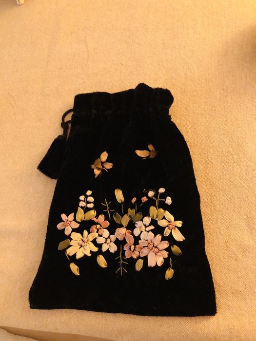 Torebka Retro / worek ręcznie wyszywana rękodzieło