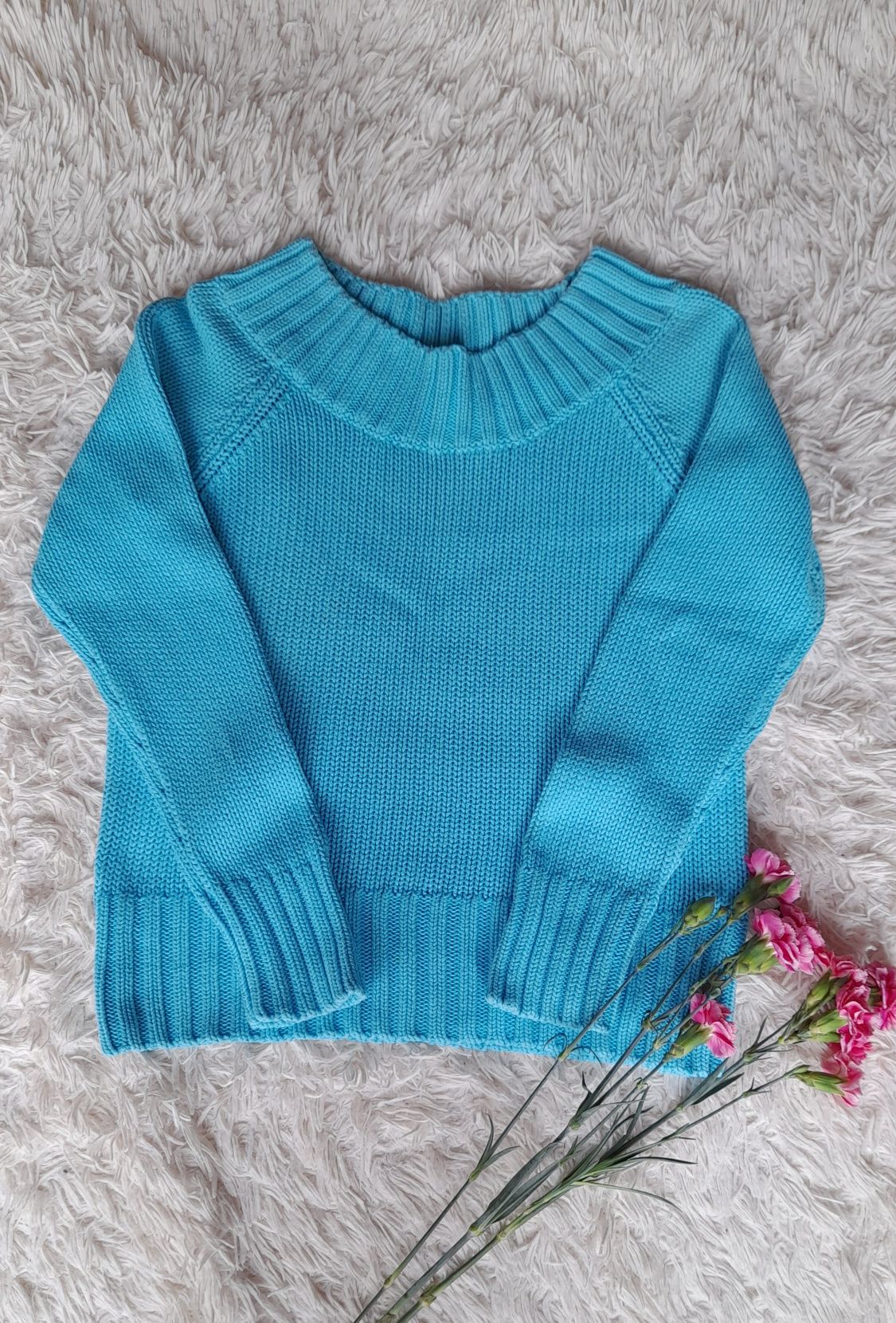 Niebieski sweter damski M
