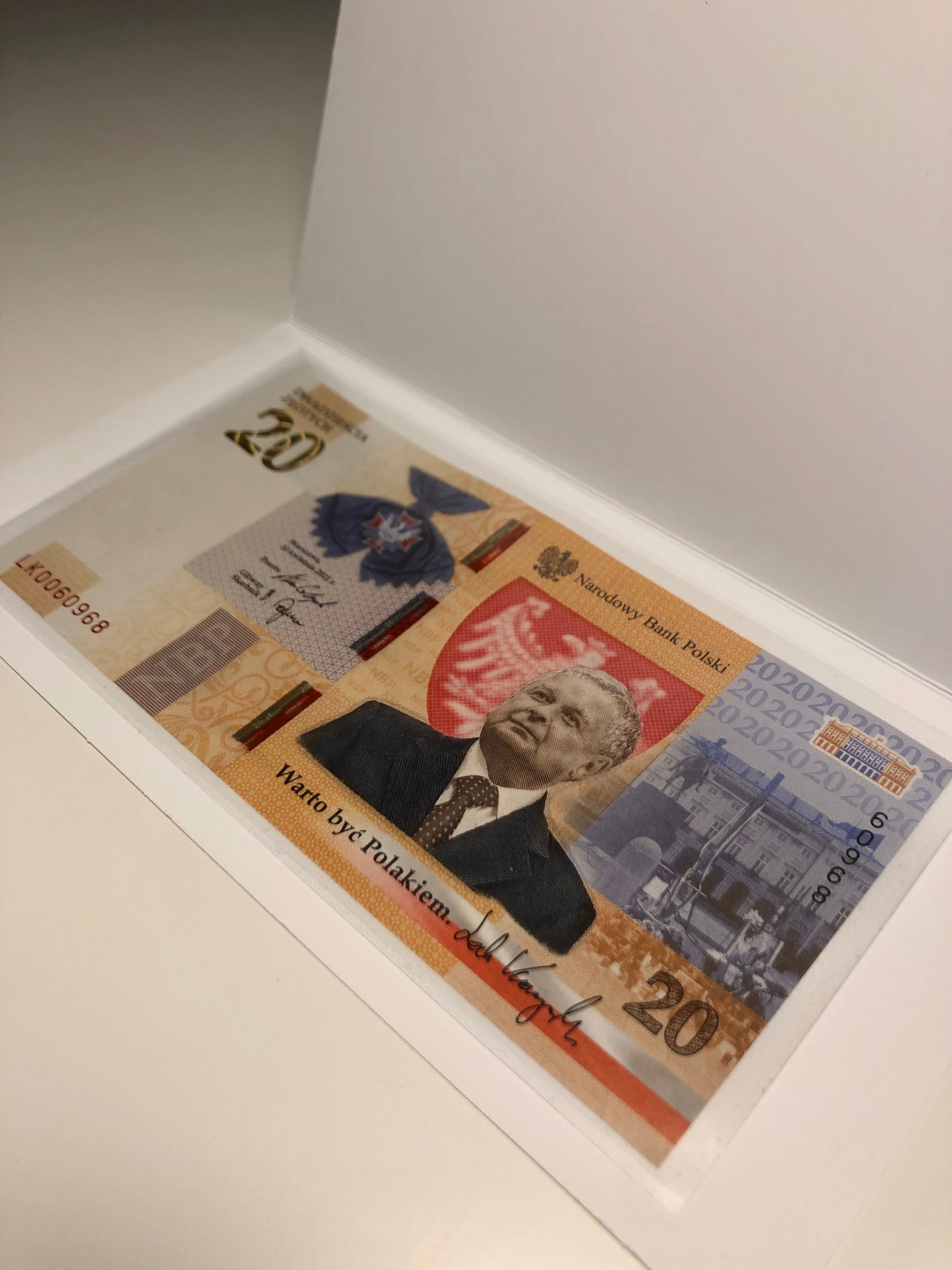 Banknot kolekcjonerski 20zł Lech Kaczyński