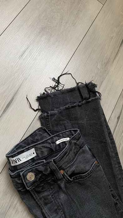 Spodnie ZARA 34 damskie jeansy czarne bawełna