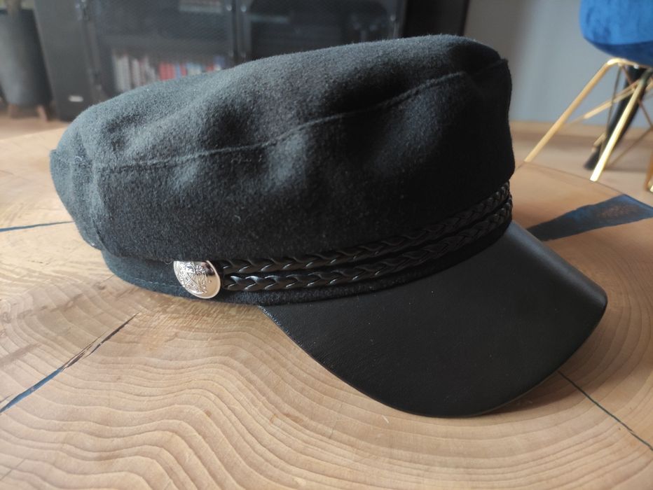 Damska czapka, beret z daszkiem Newsboy r. 58