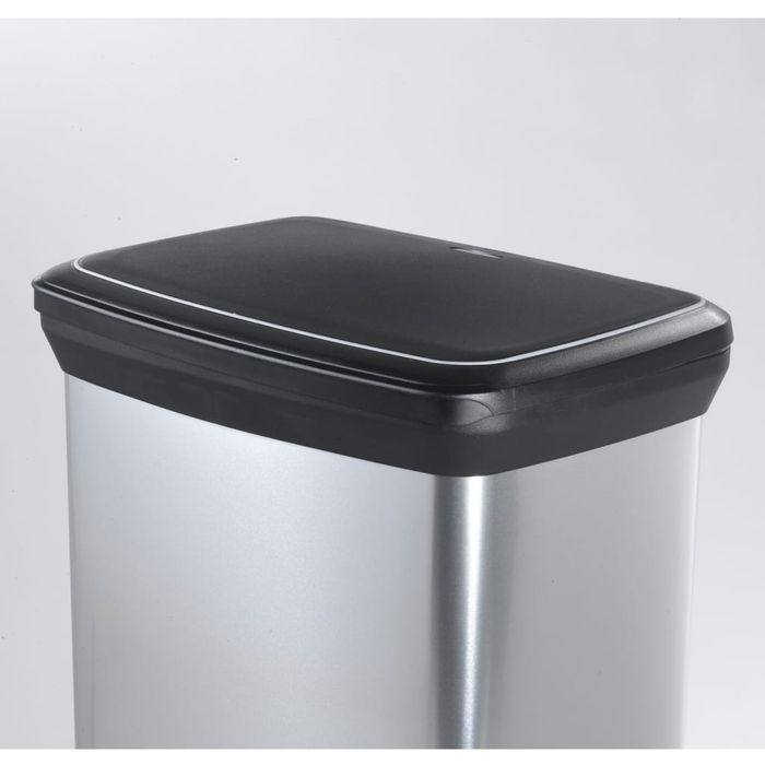 Curver Kosz Na Śmieci Deco Z Pedałem, 50 L, Srebrny