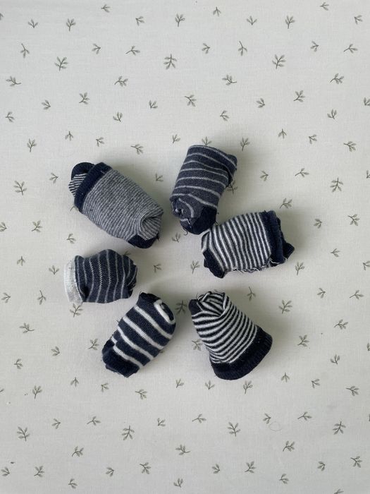 Skarpety dla chłopca H&M bawełniane skarpetki w paski zestaw