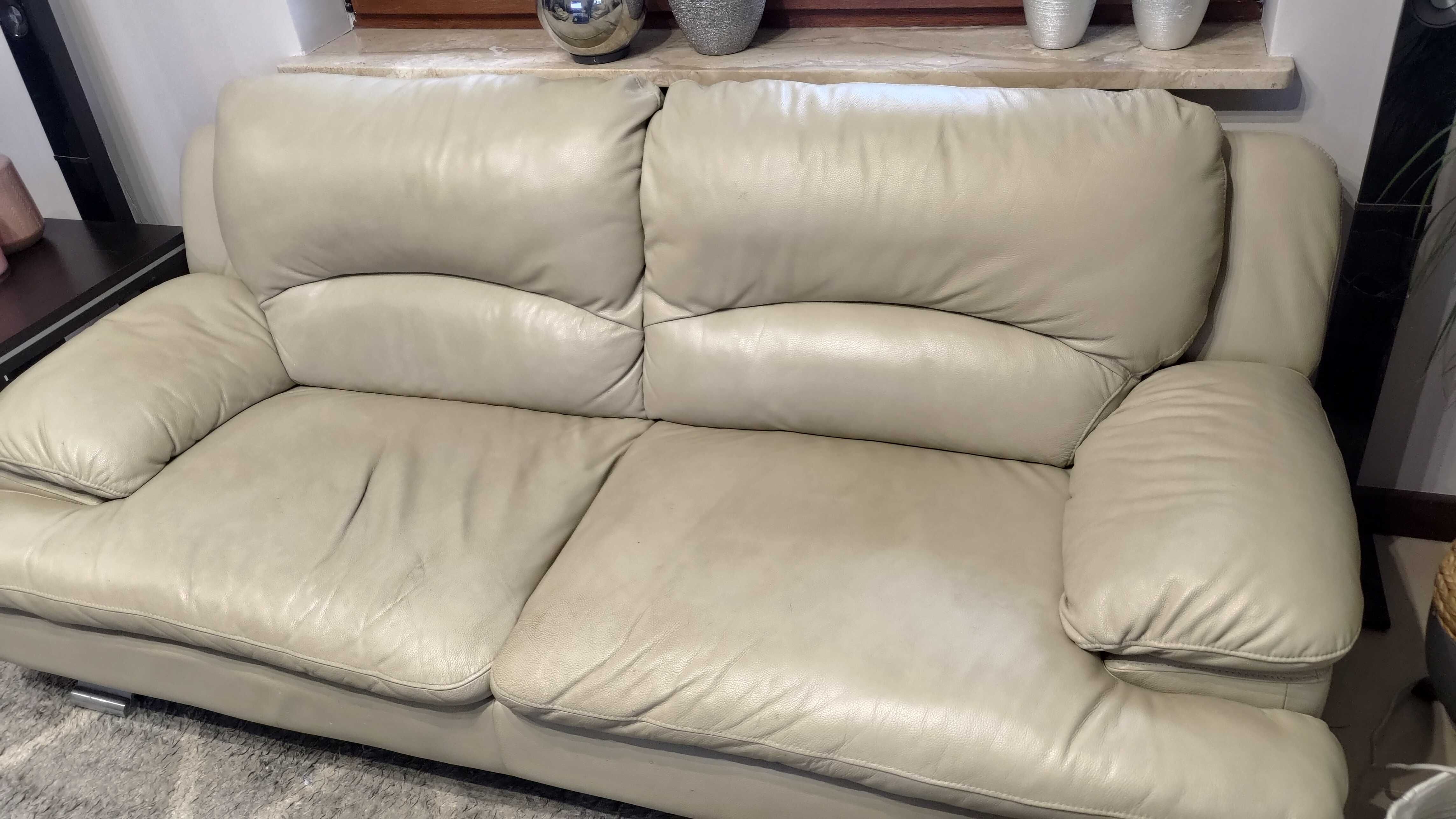Wypoczynek skórzany 4 elementowy, 3+2+1+sofa (kanapa, fotel, sofa)