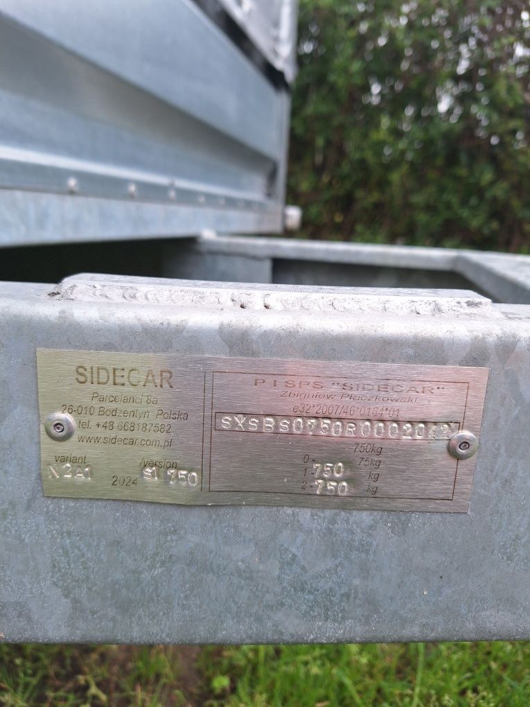 Sidecar Przyczepa 2 osie 2024
