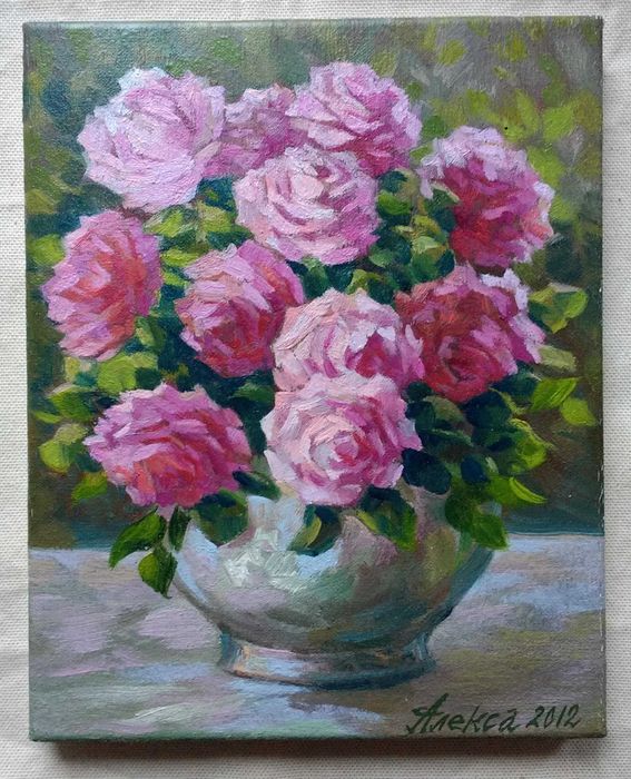 "Розы",картина маслом