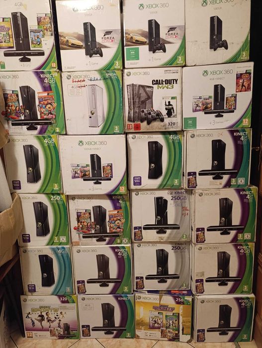 Kolekcja Kartonów do xbox 360 fat, Xbox 360 Slim, Xbox 360 E