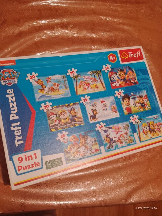 Пазли "Щенячий патруль" 9 в 1.  TREFL Польща