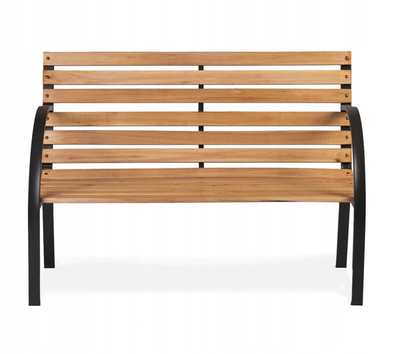 Ławka Ogrodowa Parkowa Metalowa Drewniana 2 Osobowa Ławeczka na Ogród