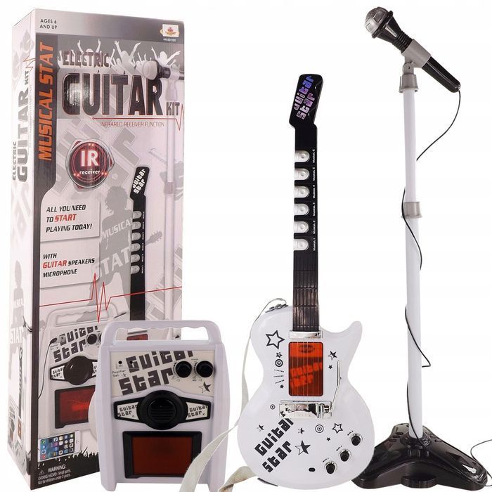 bezprzewodowa gitara ze wzmacniaczem, mikrofon 9010