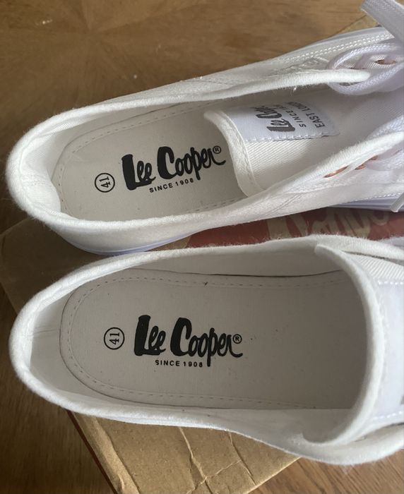 Trampki białe rozm. 41 grubsza podeszwa