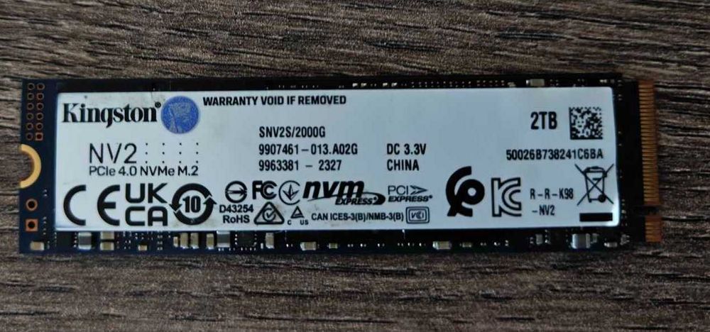 M.2 SSD диск 2TB Kingston NV2 (3500MB\s. PCI-e 4.0 x4)