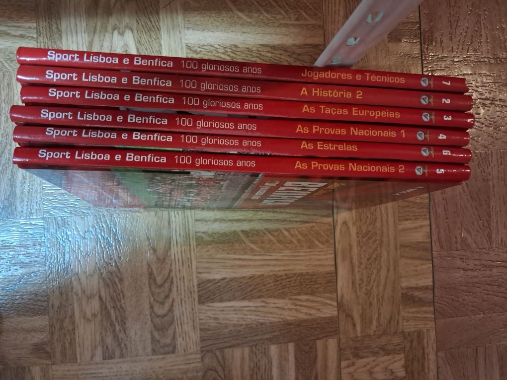 Coleção 6   livros do  Benfica 100 gloriosos anos