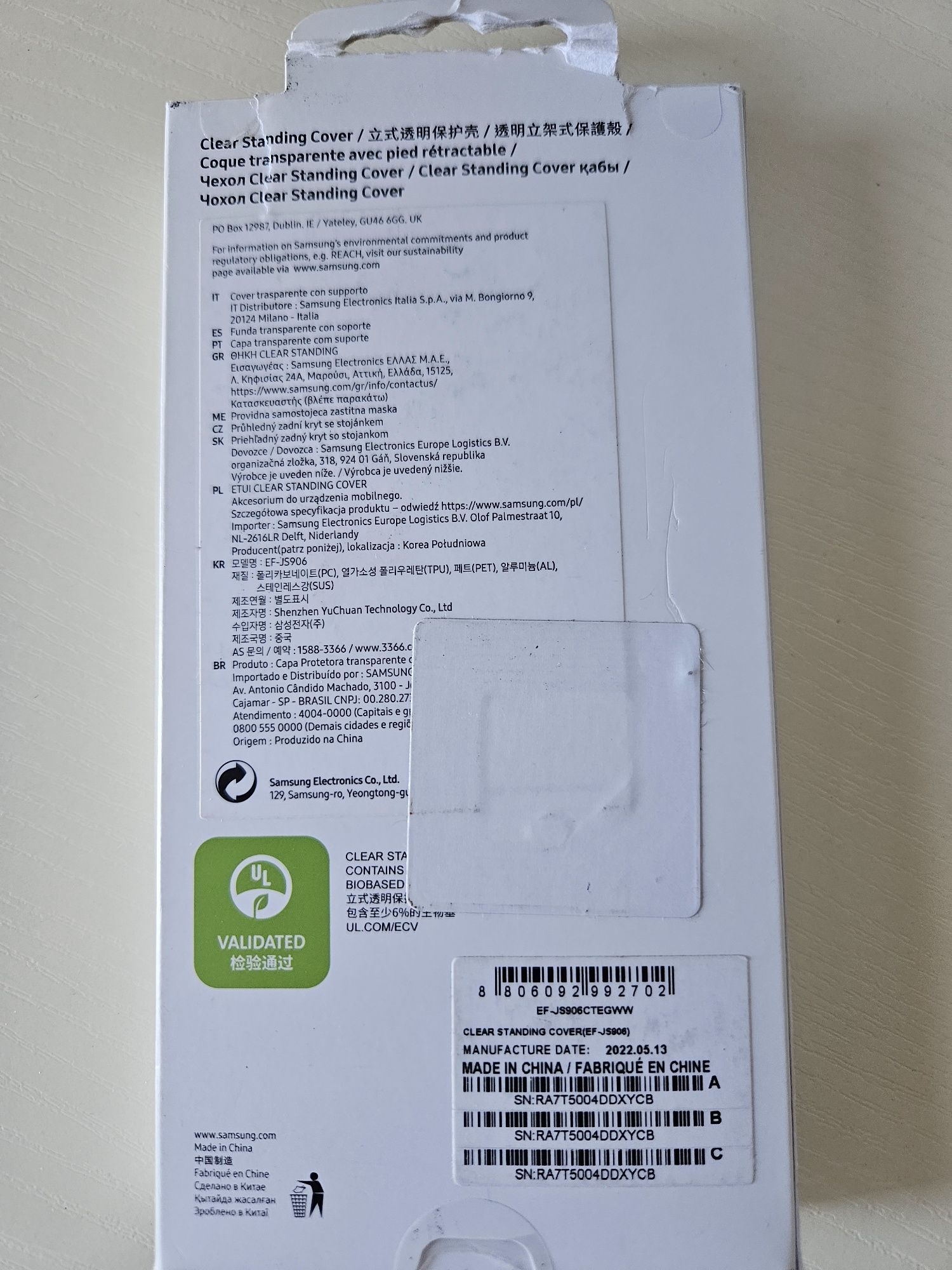 Capa Samsung Galaxy S22+ Clear Standing
Cover - Transparent
Standing
C