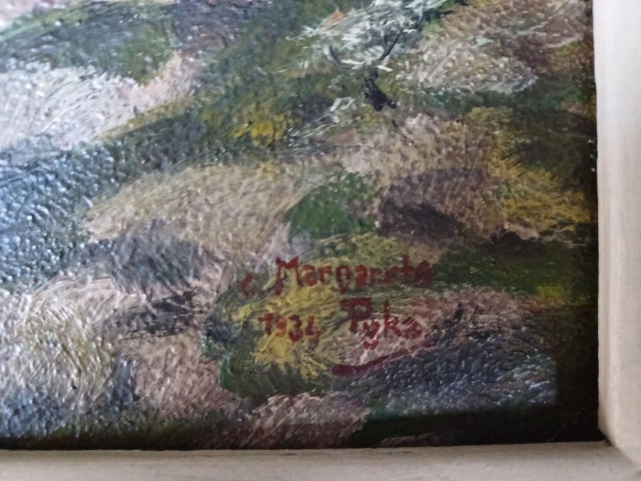 Obraz olej/deska z  1934r. Margareta Pyka  41x31