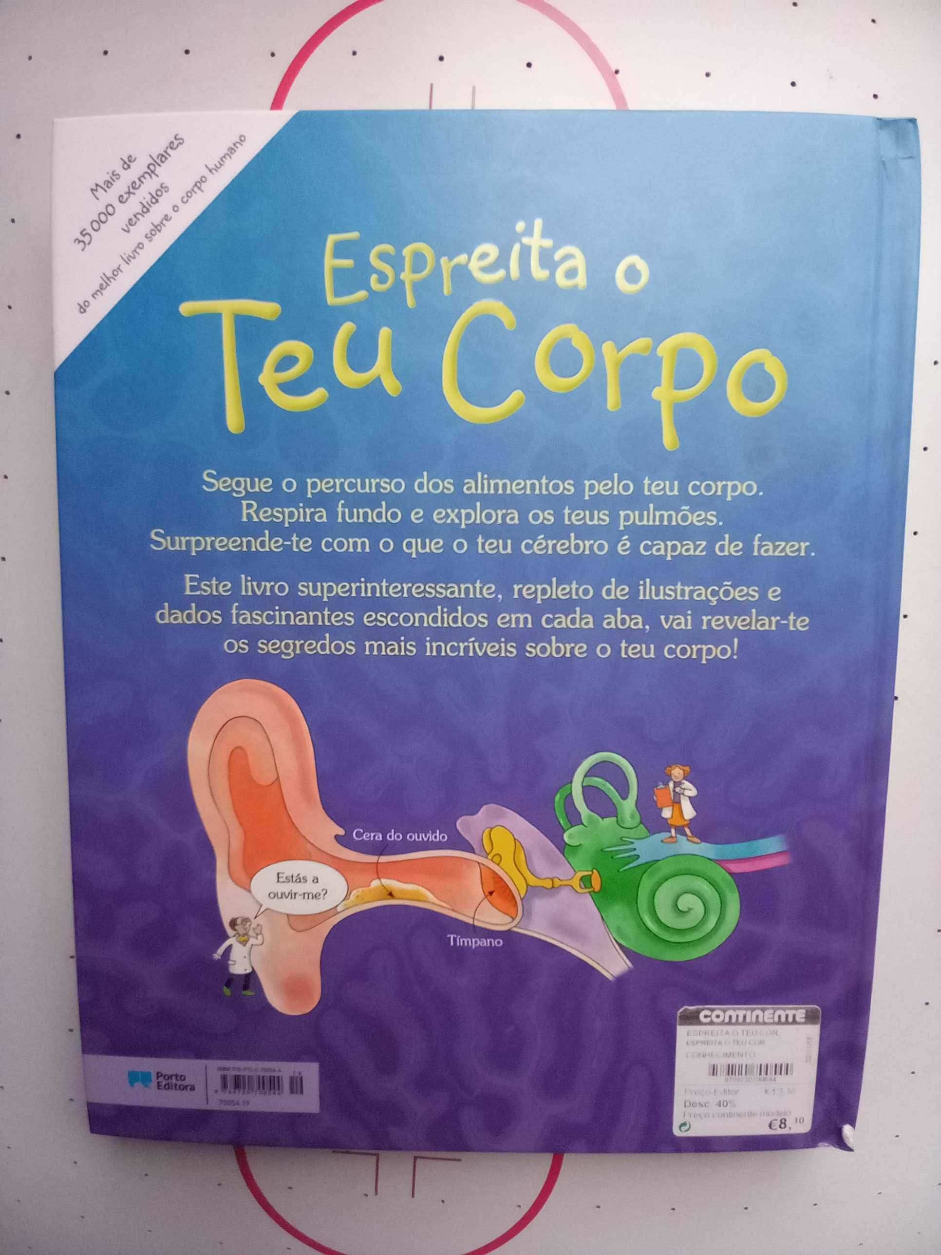 Livro " ESPREITA O TEU CORPO " c/ abas - Katie Daynes e Colin King