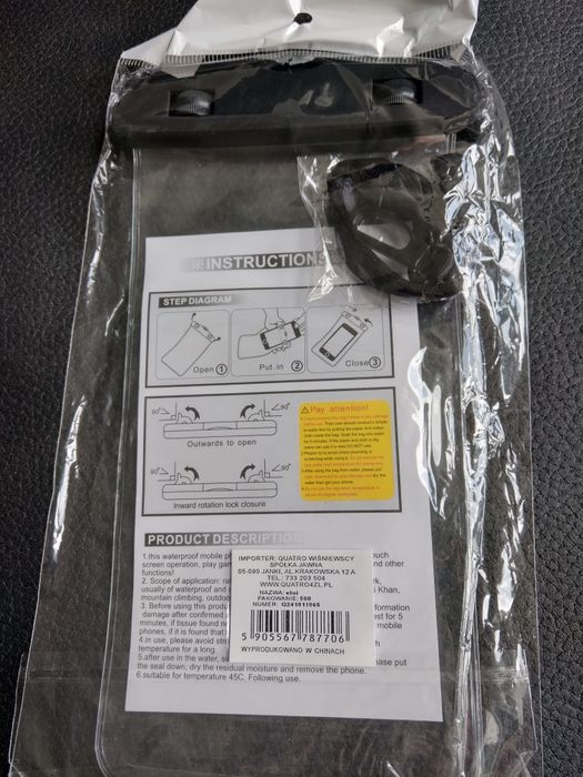 Etui pokrowiec na telefon wodoszczelne pieniądze dokumenty