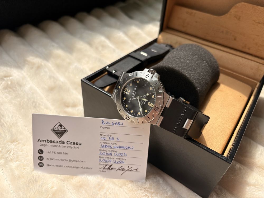 Zegarek Bulgari Diagono Scuba [nr ref. SD 38 S] po serwisie