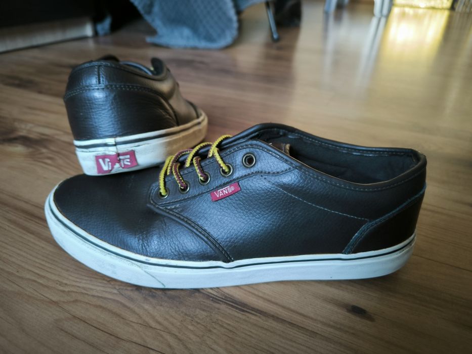 Vans trampki skate męskie skórzane ciemny brąz 43 półbuty