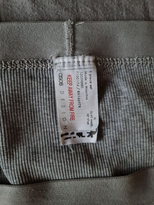 Bokserki Asos białe lub szare bawełna prążkowana