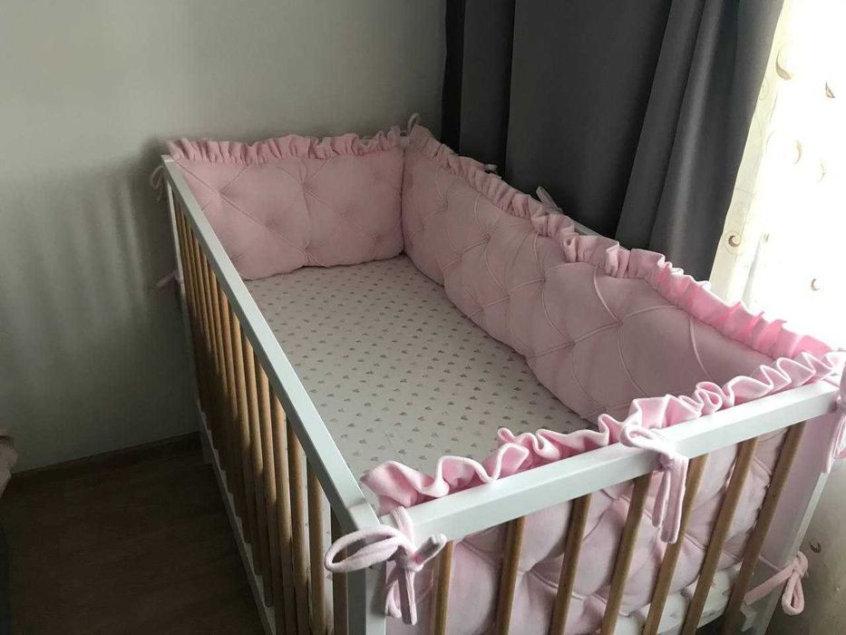 Дитяче ліжечко з маятником і матрас в подарунок. Ліжко Кроватка