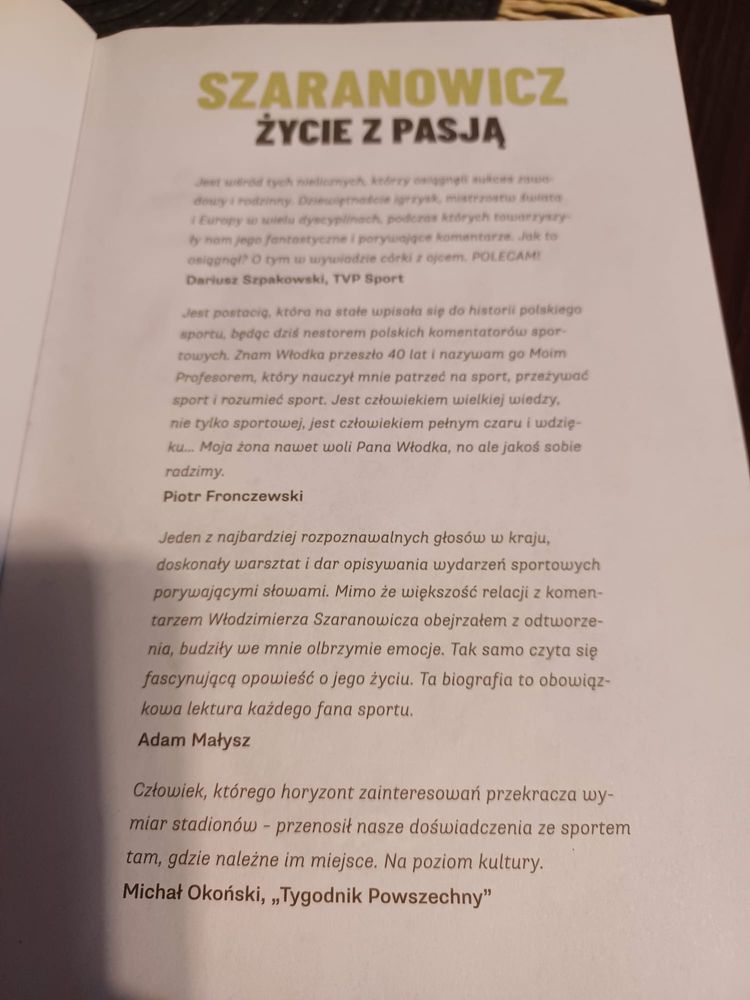 Książka Biografia „Szaranowicz Życie z pasją”