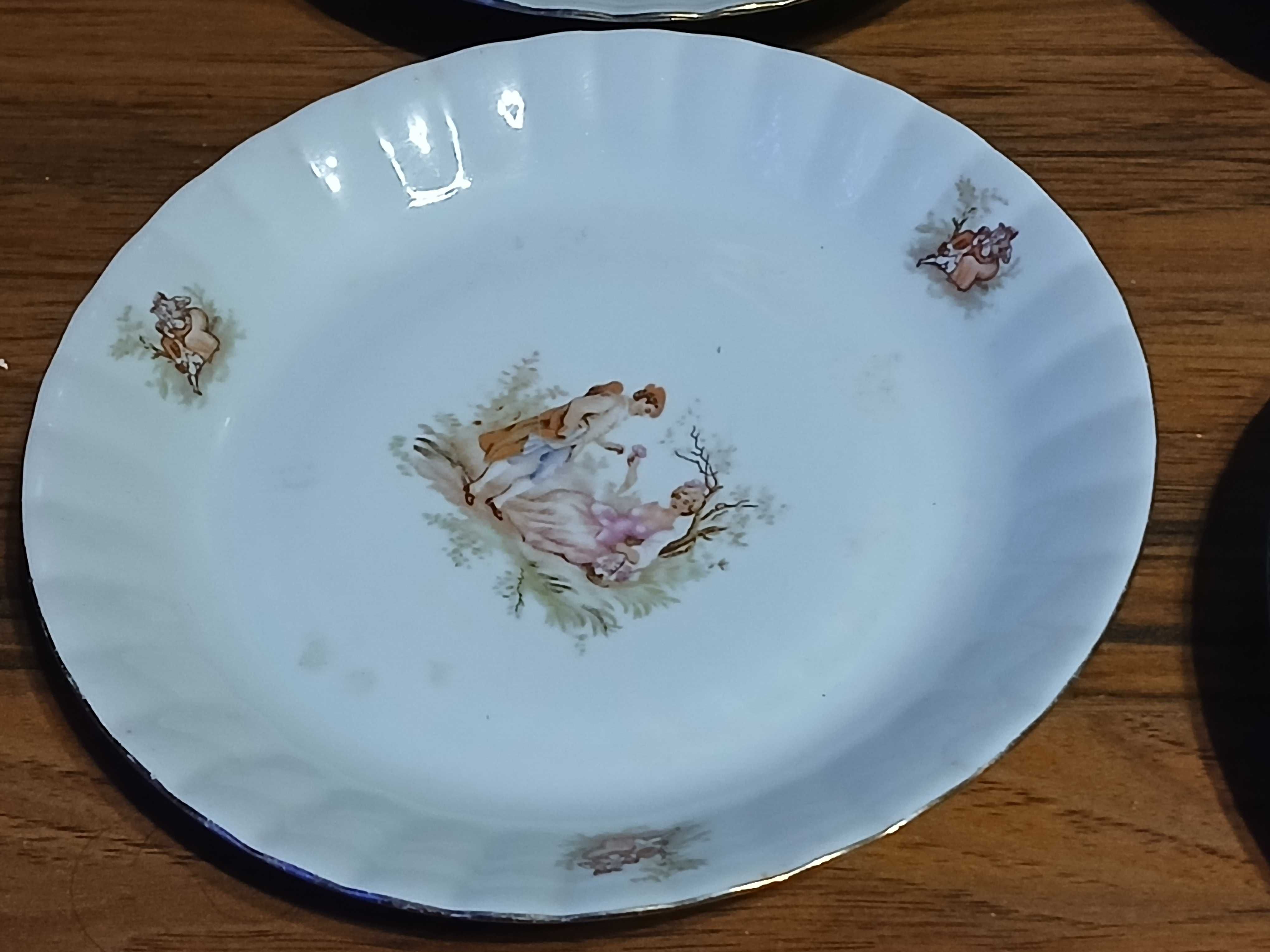 Zestaw 10 sztuk talerzyków Chodzież Telimena deserowe porcelana