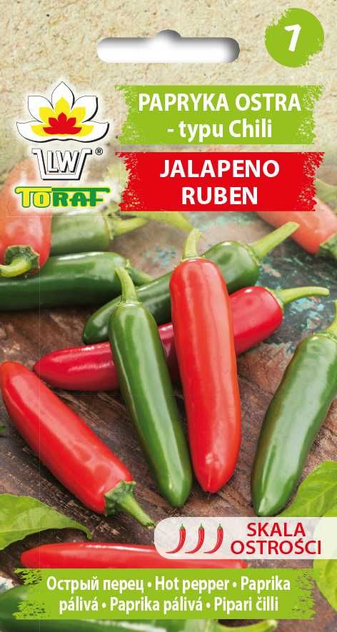 Papryka Jalapeno Ruben ostra typu Chili 0,5g nasiona Toraf