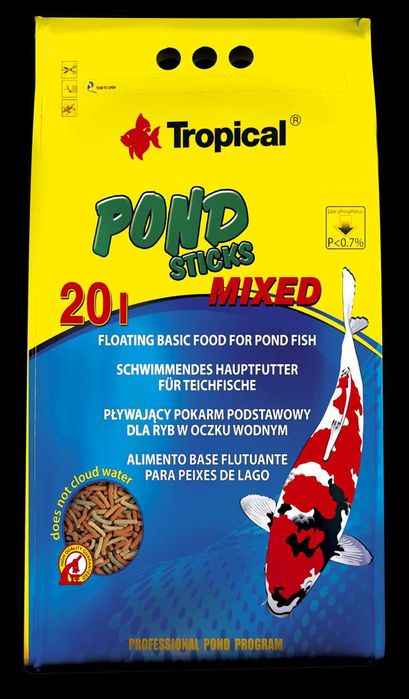 Tropical Pokarm dla Ryb do Oczka Wodnego Pond Sticks Mixed 20l/1600g