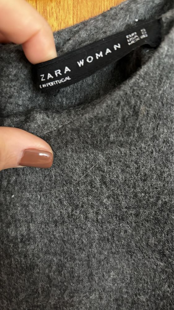 Vestido de inverno Zara cinzento tamanho S