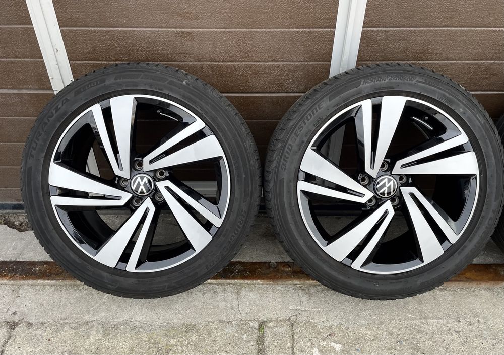 4x Opony+ Alufelgi 5x112 r18 et45 7J Bridgestone 215/50 18” R-Line VW