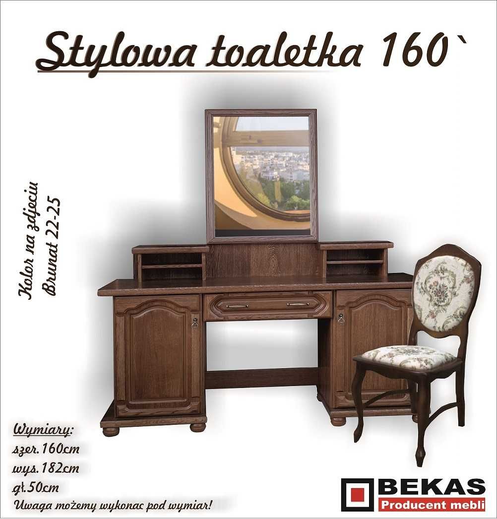 Komoda Toaletka Stylowa z LUSTREM Dąb Rustikal BEKAS Producent Mebli