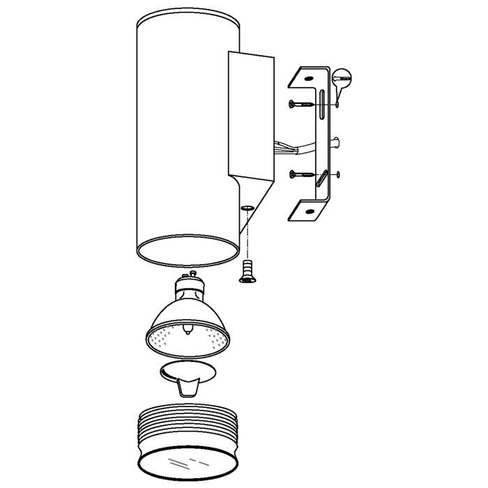 Lampa ścienna 2xGU10 kinkiet biały IP44 Riga