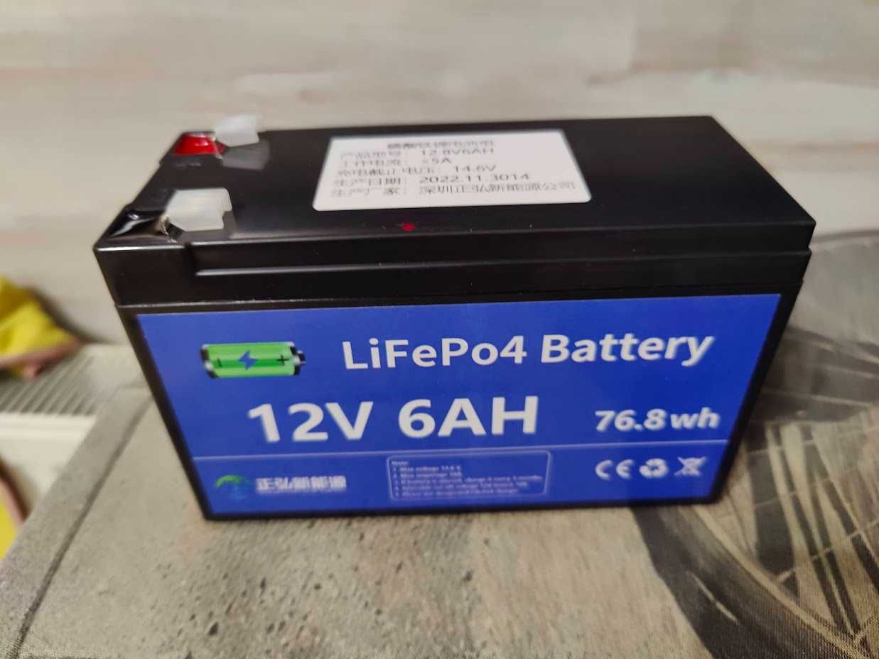 Аккумулятор LiFePo 12v 6ah для сигнализаций 3000 циклов UPS