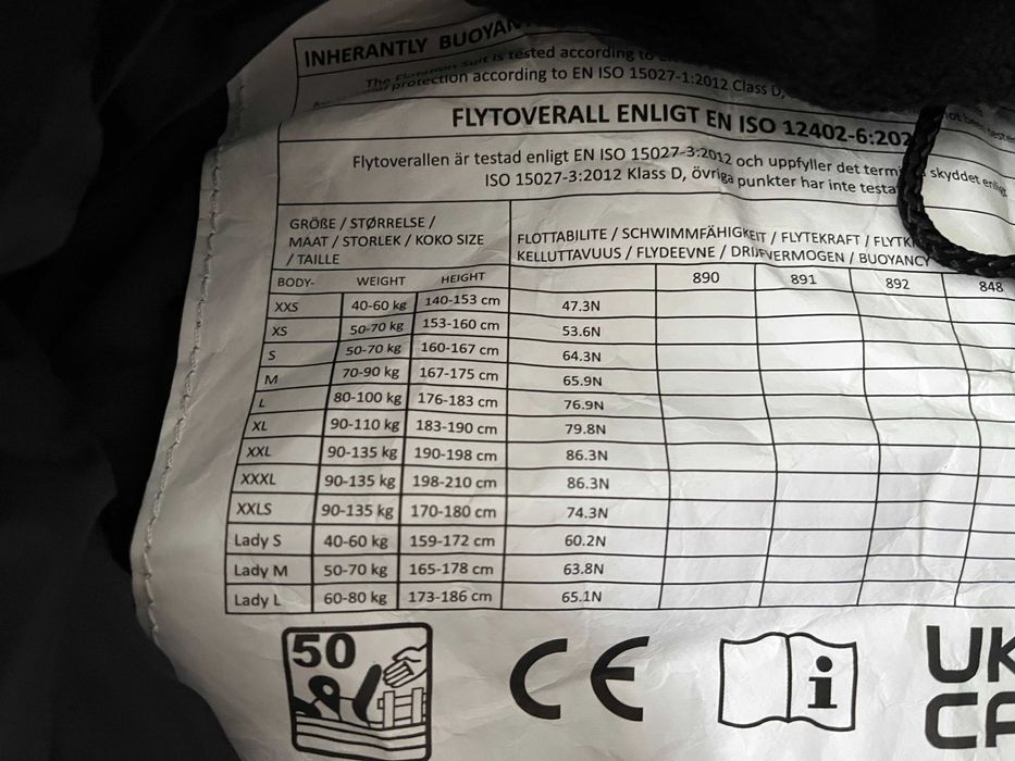 Kombinezon wypornościowy FLADEN 845 BG rozmiar XL