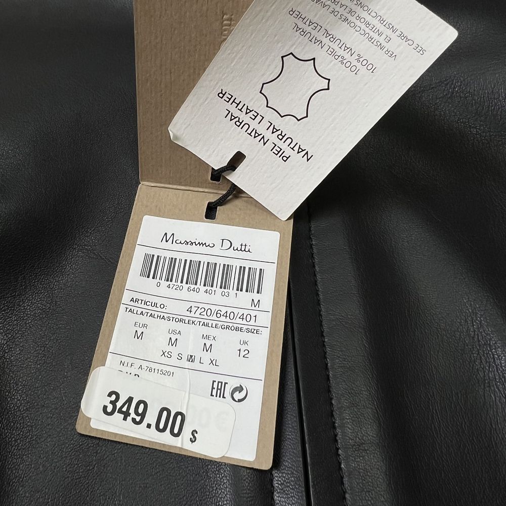 Massimo Dutti Nappa оригинал новая кожаная куртка натуральная кожа