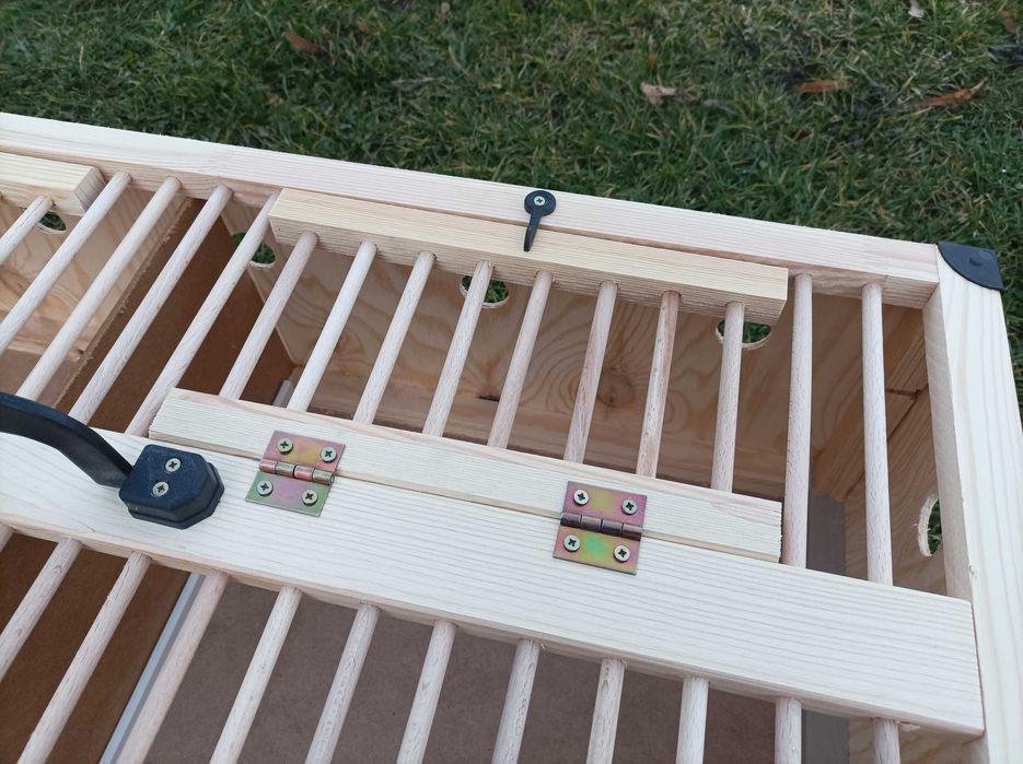 Kosz transportowy dla gołębi duży drewniany dzielony 80x40x23