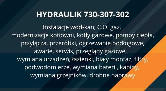 Usługi hydrauliczne, kotłownie, ogrz. podłogowe, gaz, drobne naprawy