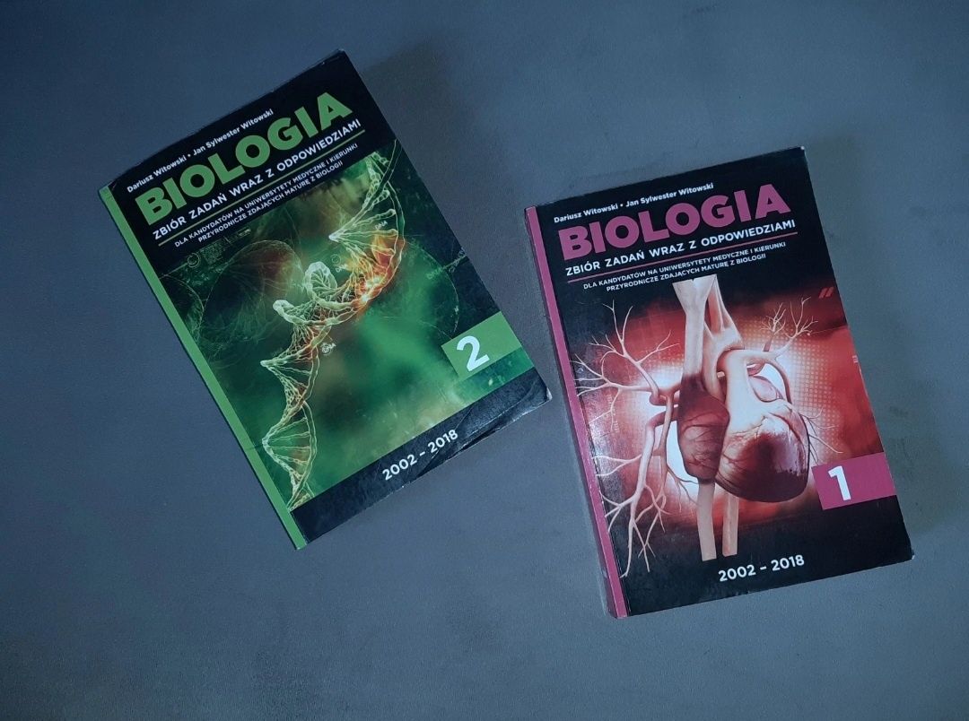 Biologia - zbiór zadań wraz z odpowiedziami, Tom 1 i Tom 2