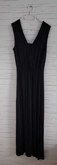 Czarna długa sukienka maxi