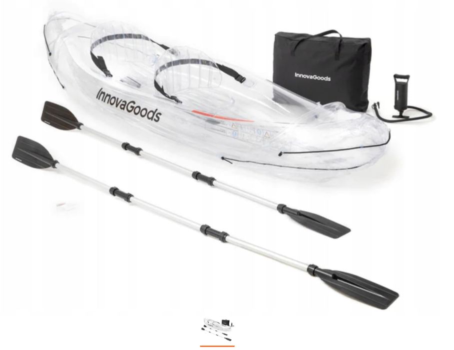 Nadmuchiwany przezroczysty kajak dla 2 osób InnovaGoods Paros 312cm
