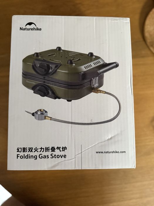 Naturehike-Folding Duplo Forno a Gás campismo