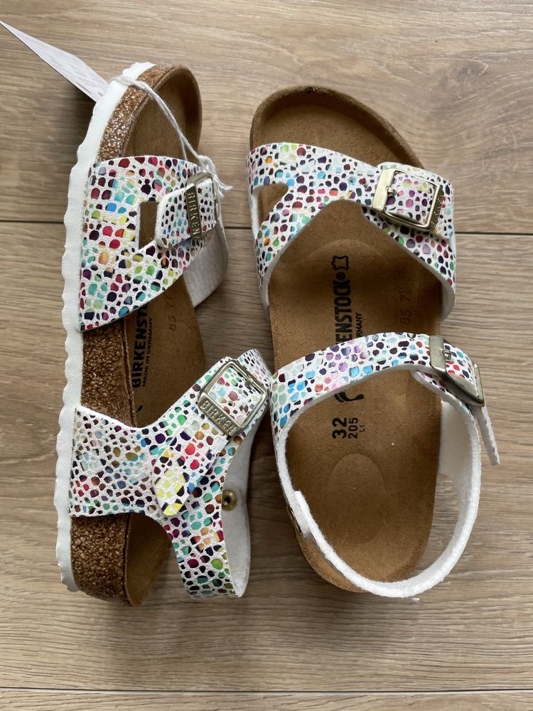 Birkenstock rio sandaly sandalki 32 skorzana wkladka na korku oryginal