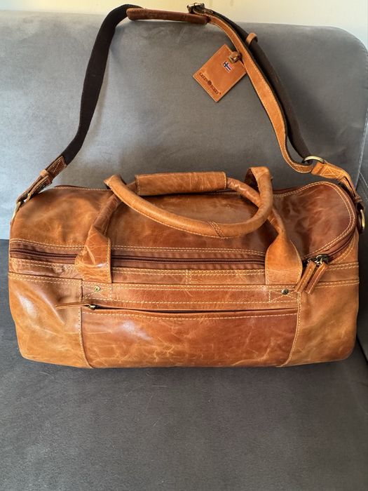 Cudowna torba podróżna! Skórzana! Retro! HIT! Unikat! Greenburry!