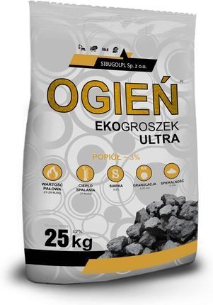 Ekogroszek Groszek OGIEŃ ULTRA 29-27 mj 3% POPIÓŁ !!!