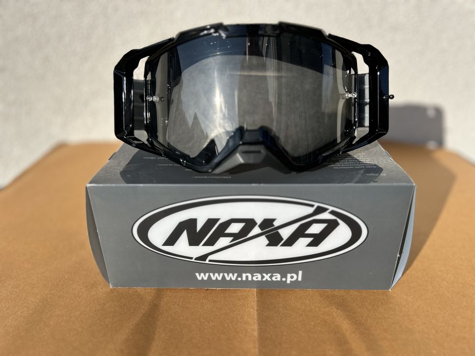 Gogle motocyklowe cross quad hulajnoga NAXA do kasku fullface!