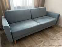 Sofa kanapa błękitna AMBER