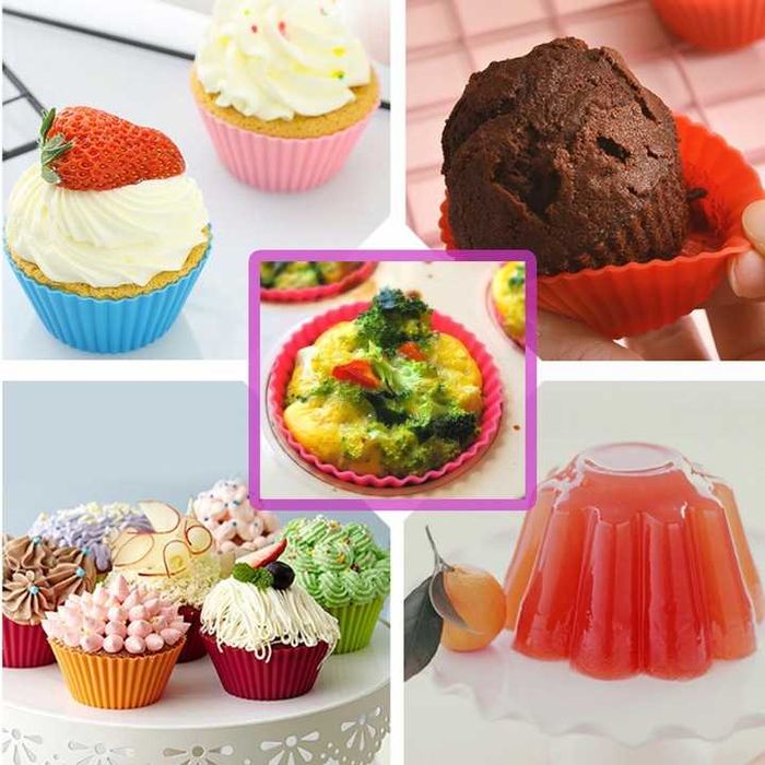 Silikonowe foremki do muffinek babeczek forma muffiny 12 szt #68